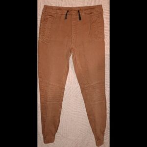 Roadblock Boys Moto Jogger Pants - Cognac Brown - Size M (10/12)